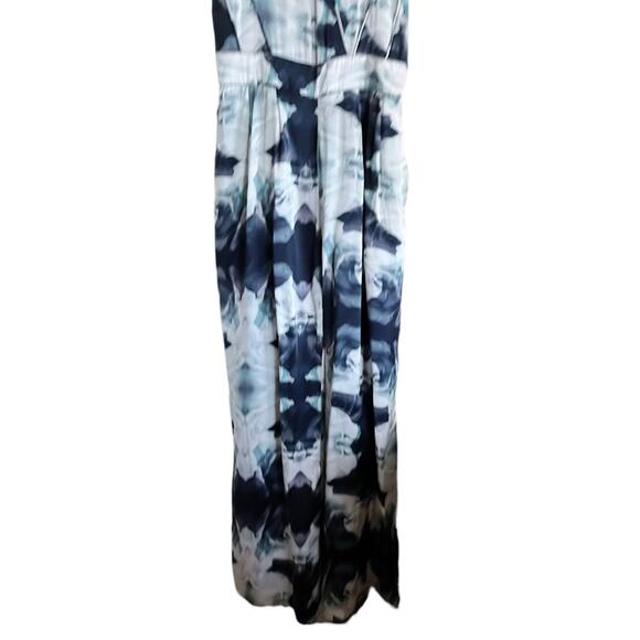 AS BY DF Silk Jumpsuit Sleeveless Abstract Floral V-Neck Wide Leg Small EUC - Picture 5 of 7